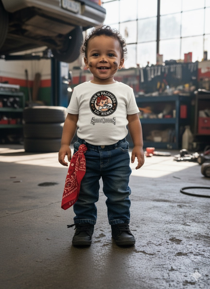 Pins N Pacifiers Lil’ Rebel Toddler Tee (2T)