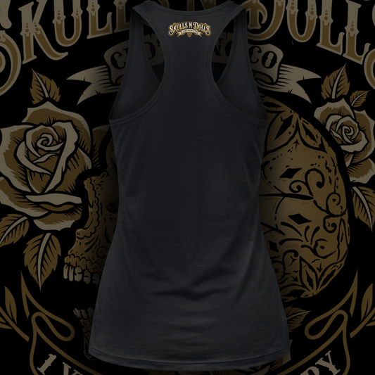 Skulls N Dolls 1 Year Anniversary Racerback Tank
