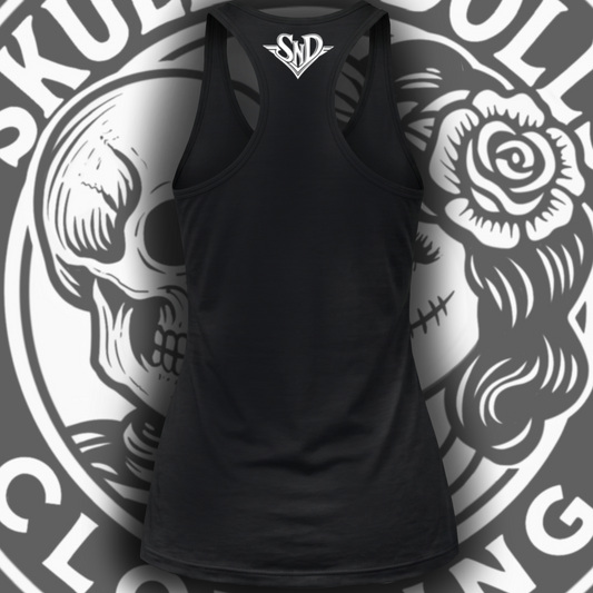 Skulls N Dolls Hotrod Racerback Tank Top