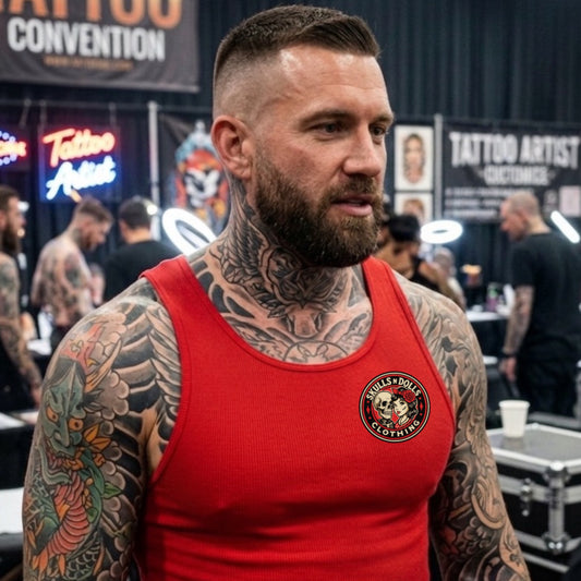 Skulls N Dolls Red Logo Tank