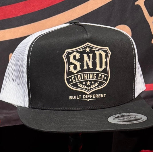 SnD Shield Trucker Hat Black/White