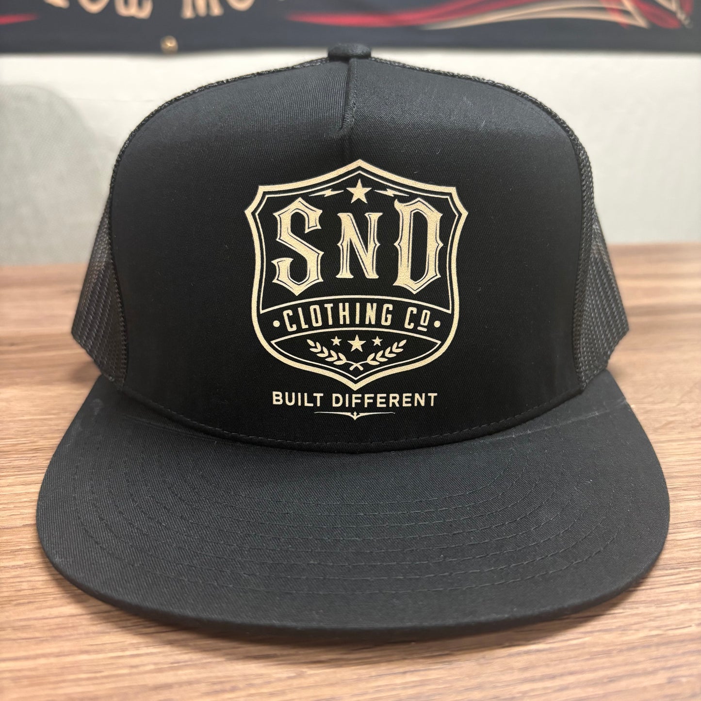 SnD Shield Trucker Hat Black/Black