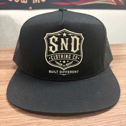 SnD Shield Trucker Hat Black/Black