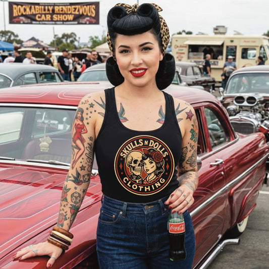 Women’s Skulls N Dolls Logo Tank