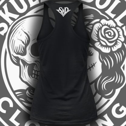 Skulls N Dolls Hotrod Racerback Tank Top
