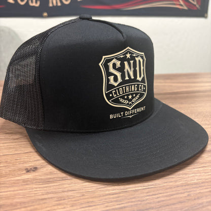 SnD Shield Trucker Hat Black/Black