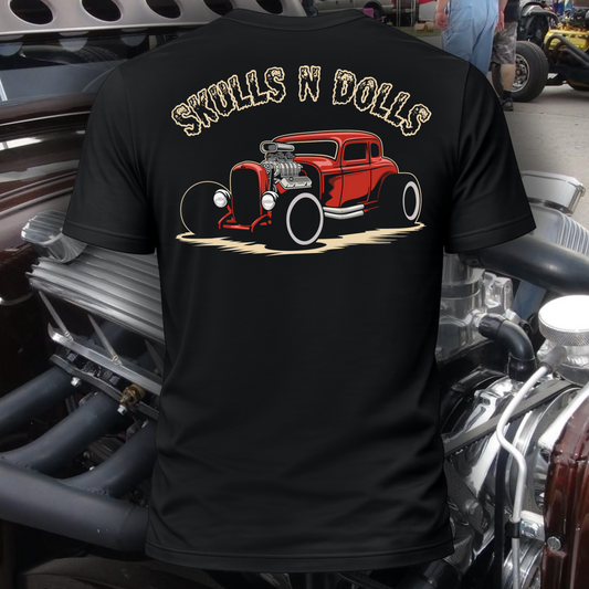 Skulls N Dolls Hotrod Short Sleeve Tee