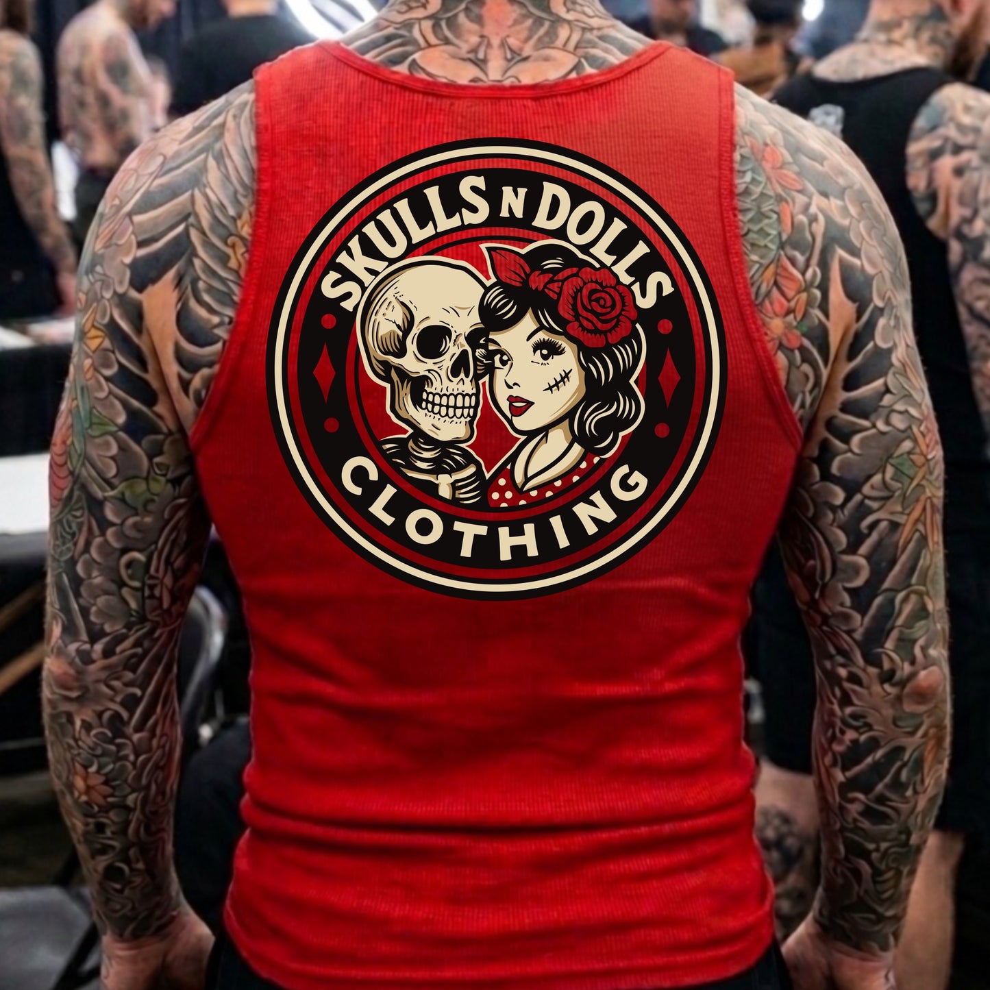 Skulls N Dolls Red Logo Tank