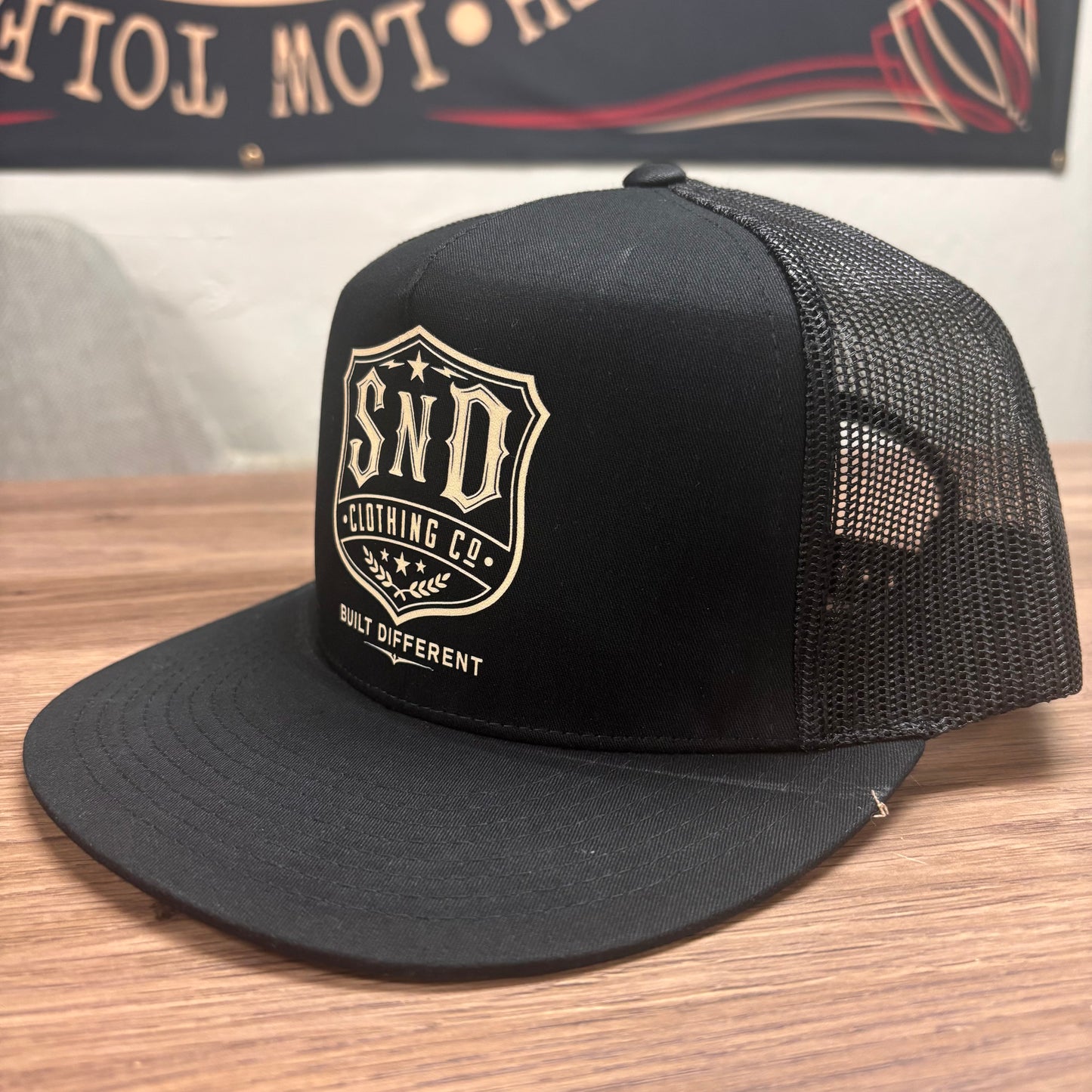 SnD Shield Trucker Hat Black/Black