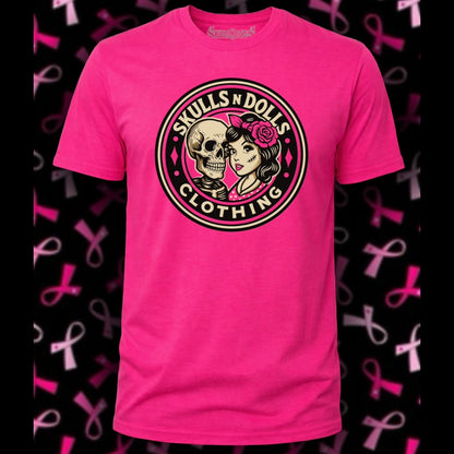 Pink Skulls N Dolls Logo Shirt