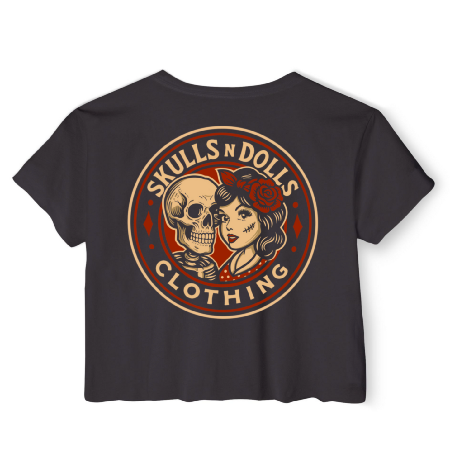 Skulls N Dolls Logo Crop Top