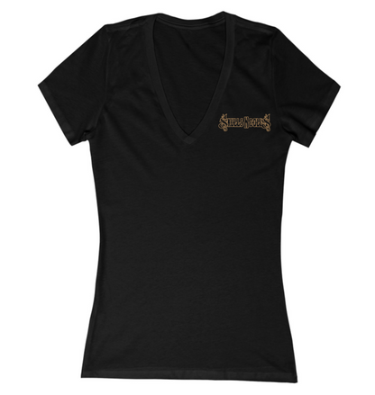 Skulls N Dolls Retro Circle Logo V-Neck